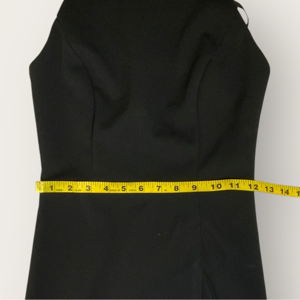 NWT | Betsy & Adams | Ruffle Halter Crepe Gown | Black | Size 2 - Picture 13 of 15
